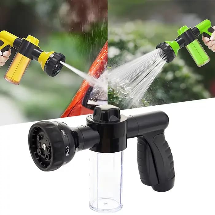 Pistolet à mousse haute pression 8 en 1 avec distributeur de savon pour lavage de voiture