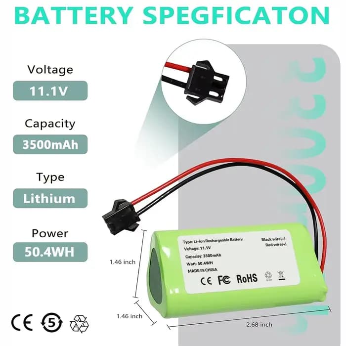 Batterie de remplacement pour aspirateur Robot Vactidy T6 T7 T8, LS001-02, 11.1V, 2600mAh, Li-ion, pièces rechargeables, accessoires