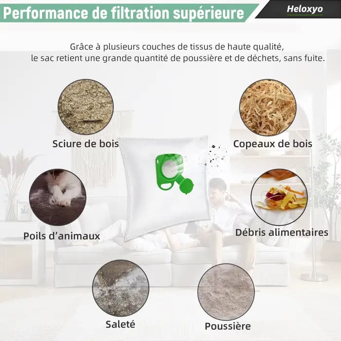 Sacs d'aspirateur pour Rowenta\ Moulinex\Swirl R39