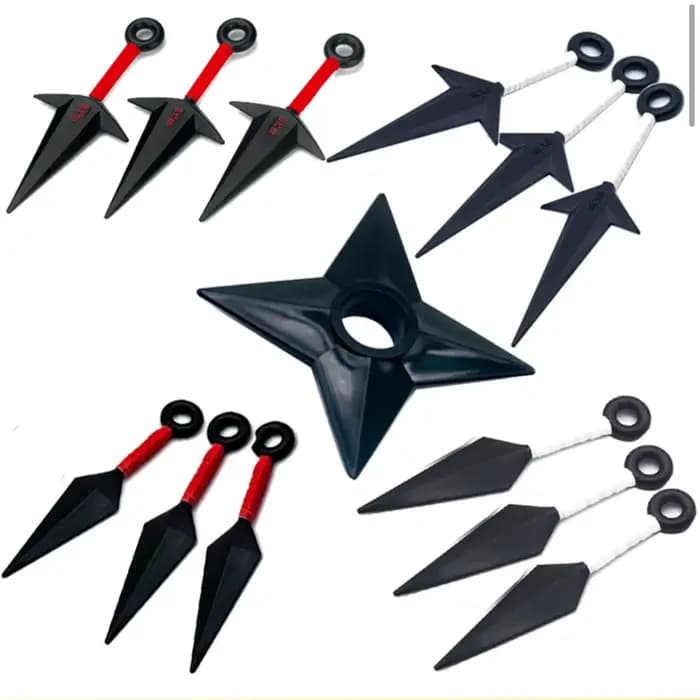 En stock – Accessoires de cosplay Naruto Shippuden Kunai, accessoires de collection en plastique pour le front, fléchettes de ninja, modèle de jouet, cadeau