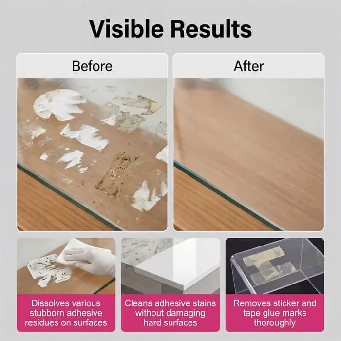 Nettoyant Adhésif Multi-Surfaces Éliminateur de Résidus de Colle