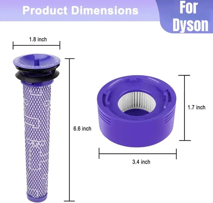 Kit de remplacement de filtres à vide V8 pour aspirateurs Dyson V7