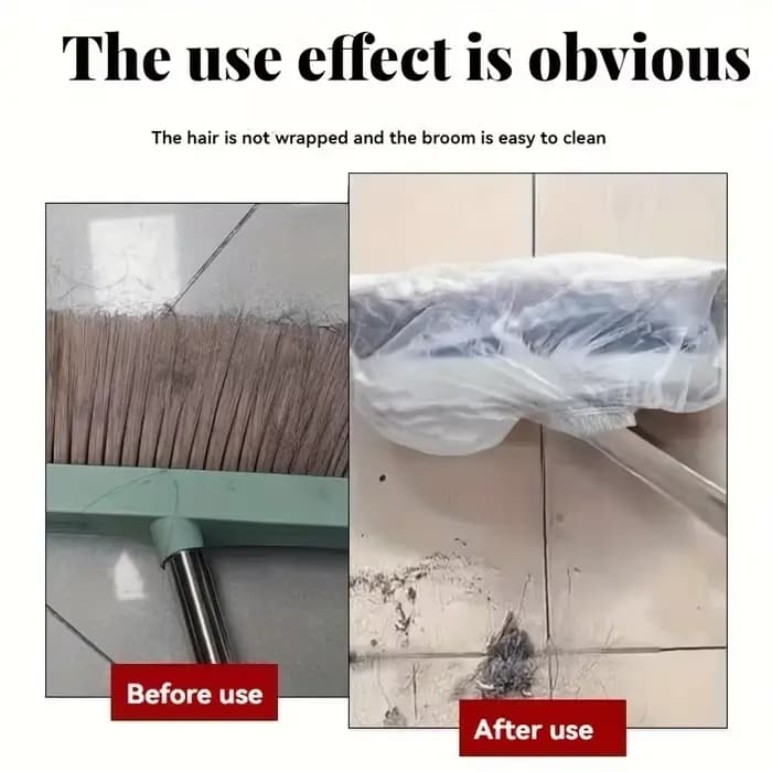 50/100 housses de balai jetables – Adsorption électrostatique pour cheveux et poussière