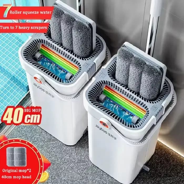 Joybos 40 cm grande vadrouille de lavage avec seau et presser nettoyage de sol main libre