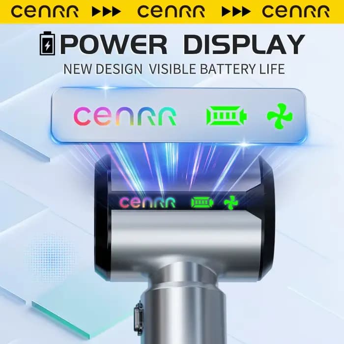 CENRR Nouvel aspirateur de voiture sans fil, mini, puissant, portable, avec affichage LED, lampe cadeau, pistolet à air, 7500mAh