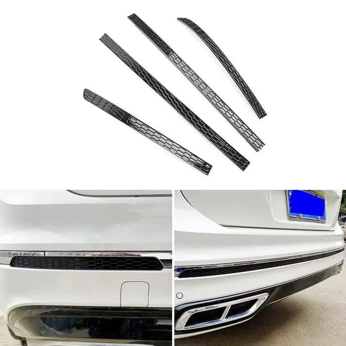 Accessoires de voiture noirs pour VW Tiguan r-line 2017 2018 2019 2020 2021 2022 2023, garniture de couvercle de phare antibrouillard pour pare-chocs arrière extérieur