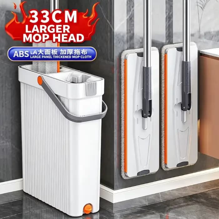 Serpillère rotative 360° avec seau de 33 cm