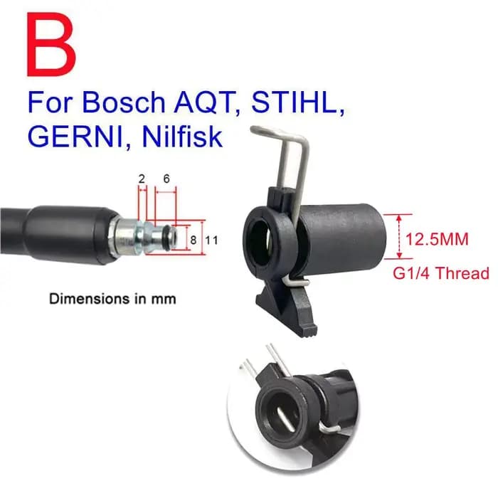 Convertisseur de tuyau de laveuse haute pression pour Karcher Bosch AR Black Decker Patriot Dawoo Nilfisk adaptateur
