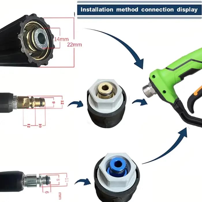 Pistolet à eau haute pression pour nettoyeurs électriques professionnels