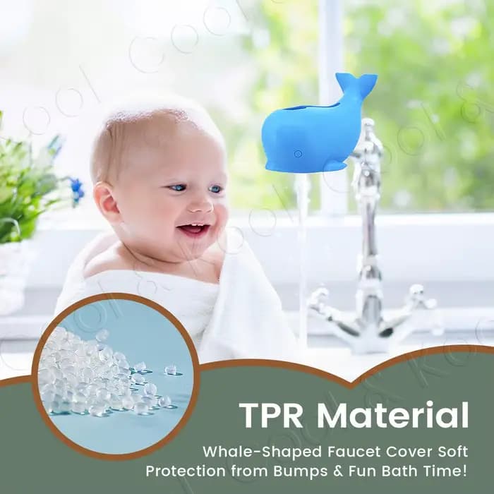 Housse de robinet de bain pour bébé, en Silicone sans BPA avec sangle réglable pour un temps de bain sûr et anti-chocs
