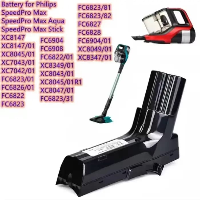 Batterie d'aspirateur 25.2V 5000mAh pour Philips SpeedPro Max,XC8147,XC8147/01,XC8045/01,XC7043/01,XC7042/01,FC6823/01 + outil