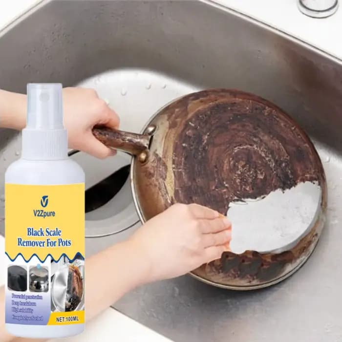 Agent de nettoyage et de décontamination pour fonds de casseroles