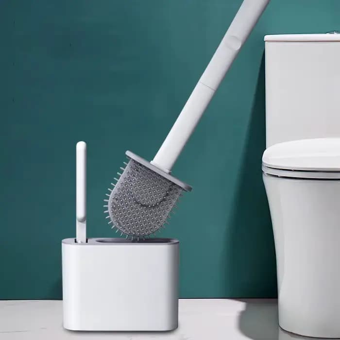 Brosse de nettoyage de brosse de toilette en Silicone