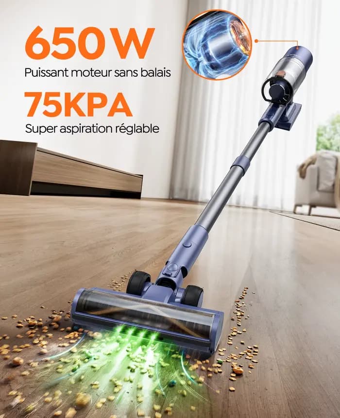 Aspirateur Sans Fil Laresar V11 - 75000PA Puissance Ultra