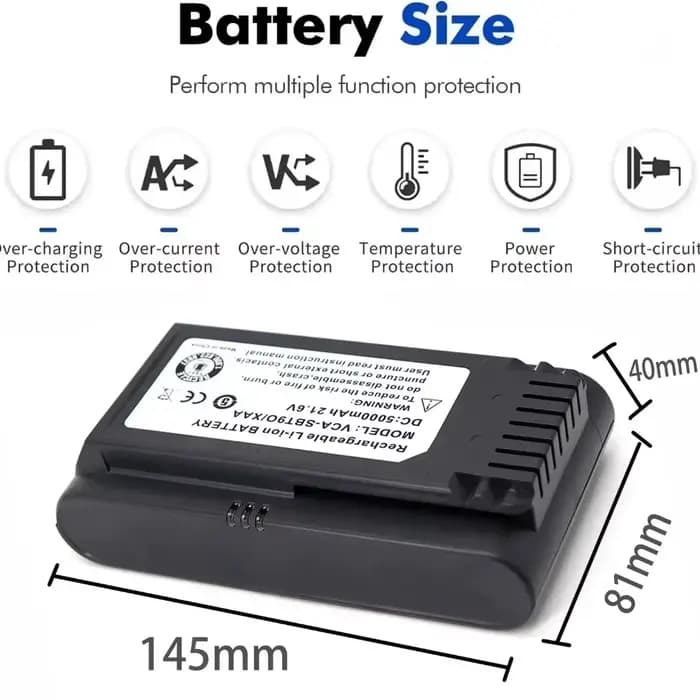 Batterie d'origine pour aspirateur sans fil Samsung Vs9000 Jet90 Jet75 Jet90E VCA-SBT90