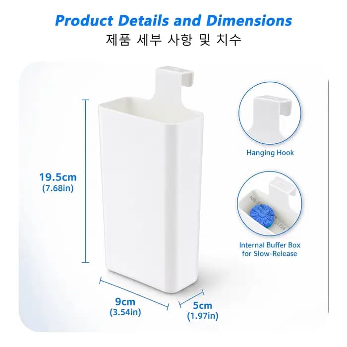 ILMH Distributeur de nettoyant solide pour toilettes - Pièce de rechange pour réservoir