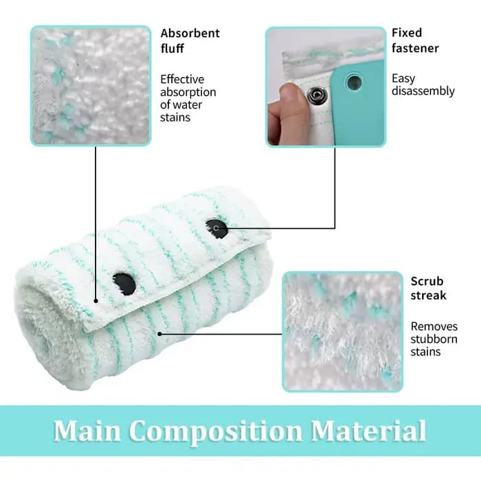 Tampon plat de vadrouille pour Leifheit Clean Twist XL Micro Duo