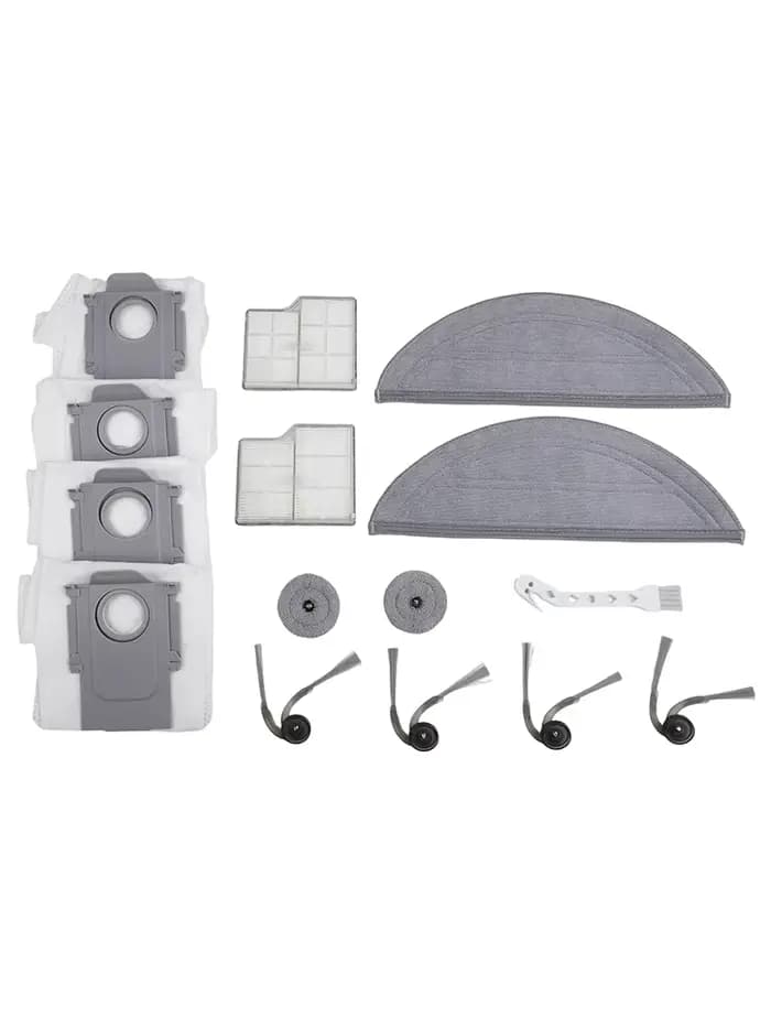 Kit d'accessoires pour Roborock Saros 10, avec brosse principale, filtres HEPA, sacs à poussière, tampons de nettoyage, brosses latérales pour aspirateur Robot