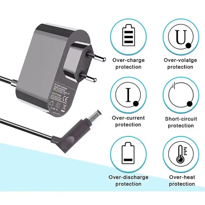 Chargeur compatible Dyson 30,45 V pour aspirateurs sans fil V10 V11 V12 V15 SV12 SV14 SV16 SV20 SV22 – Remplacement de l'alimentation électrique