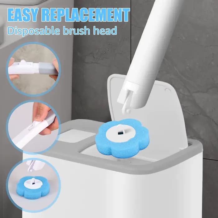 Brosse de toilette avec Kits de têtes de rechange jetables