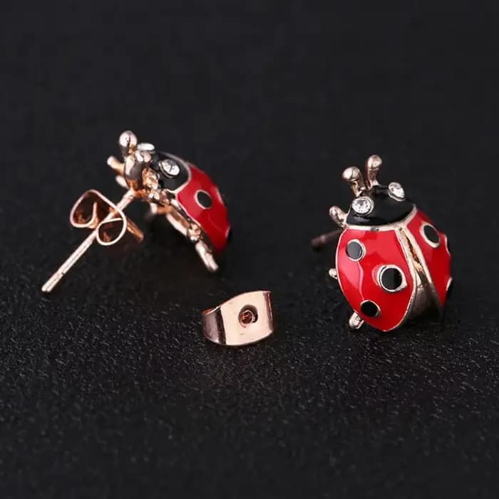 Boucles d'oreilles coccinelle Vintage personnalisées sept étoiles pour femmes, Design Unique en strass, nouvelle tendance coréenne 2025