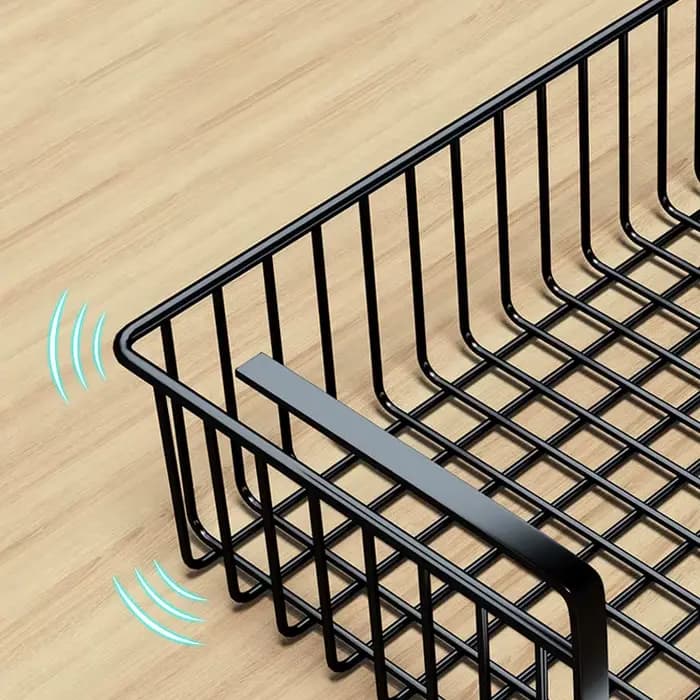 Organisateur de rangement en fil métallique avec panier suspendu pour placard