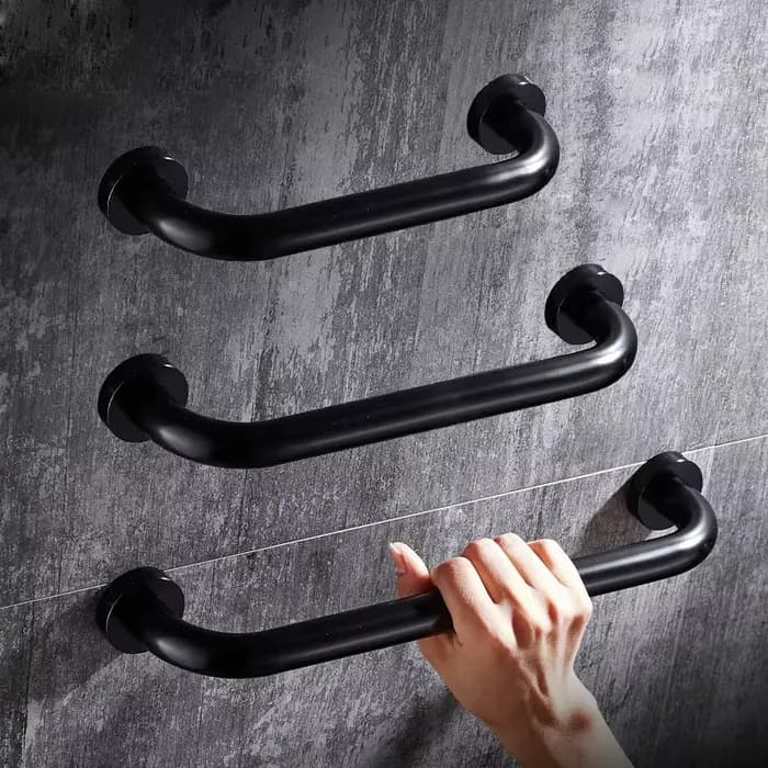 Barre d'appui noire 30/40/50cm pour personnes âgées