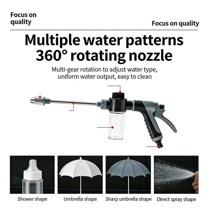 360 ° Pistolet à eau haute pression à buse rotative