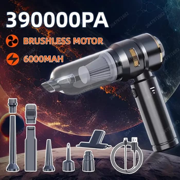 Aspirateur de voiture haute puissance Portable sans fil moteur sans brosse Machine de nettoyage plumeau d'air puissant pour appareil ménager