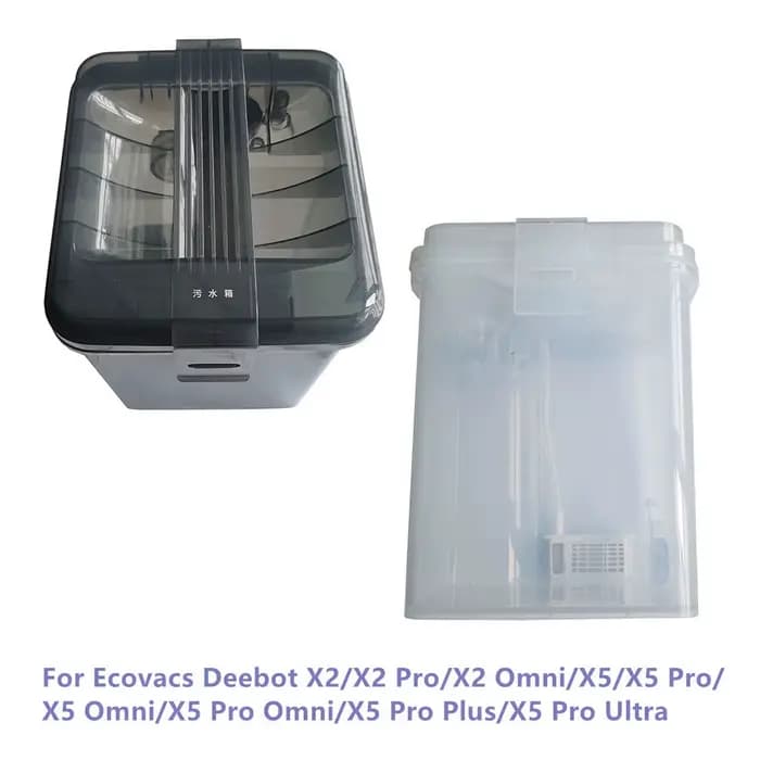 Réservoir d'eau propre et réservoir d'eaux usées pour Ecovacs Deebot X5/X5 Pro/X5 Omni/X5 Pro Omni, pour Ecovacs Deebot X2/X2 Pro/X2 Omni/T30S