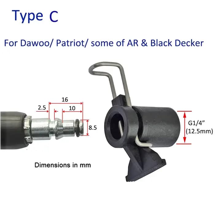 Convertisseur de connecteur de tuyau de nettoyeur haute pression pour Karcher Bosche AR Black Decker Patriot Dawoo