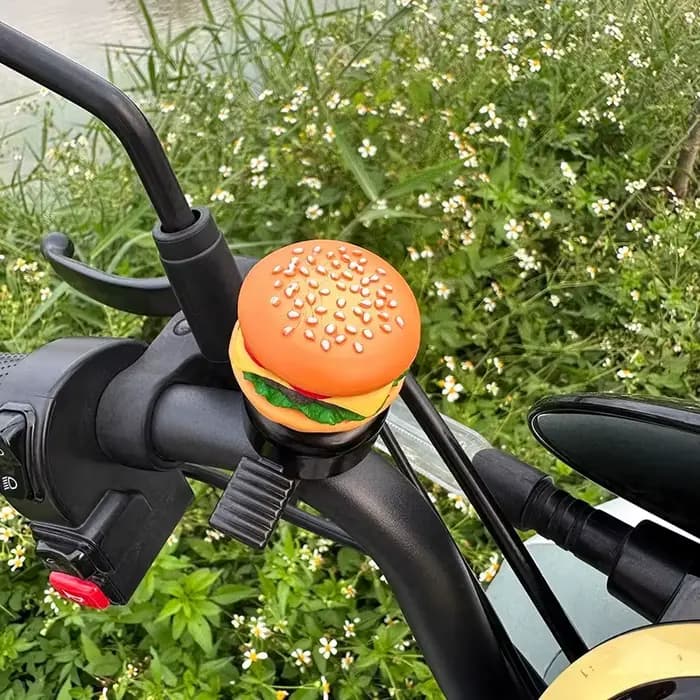 Hambourg dessin animé cloche de vélo Sandwich frites klaxon de vélo fort dessin animé vélo Scooter cloche enfants VTT