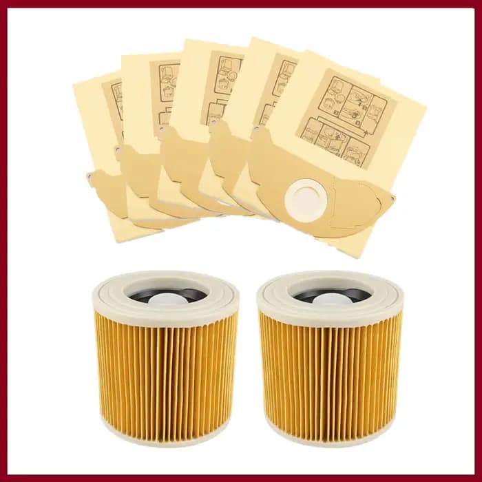 Sacs à poussière en papier pour aspirateur Karcher MV2 WD2 WD2200 WD2250 A2004 A2054 A2000 A2074 A2236 SE2001 SE5100 SE6100 6.904-322.0