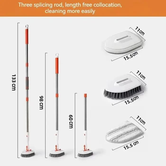 Brosse de sol rotative à 180 °