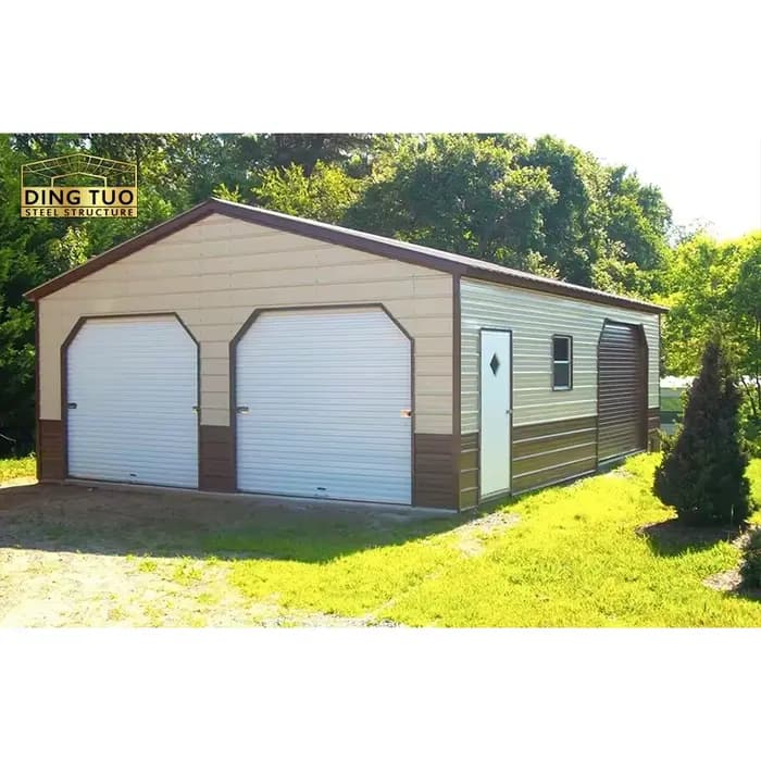 Garage en acier galvanisé avec revêtement antirouille, conception facile à assembler, pour le stationnement résidentiel et commercial