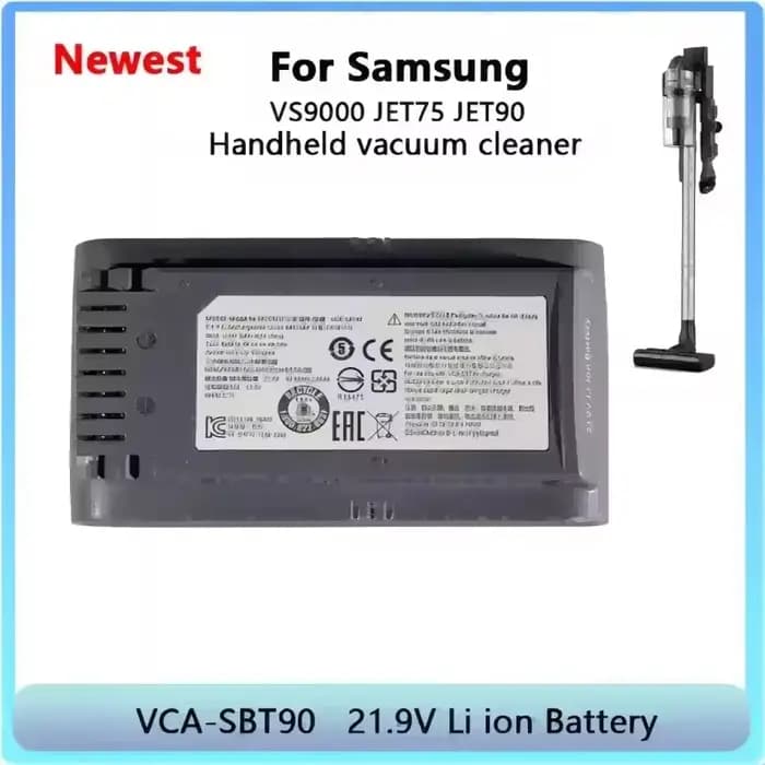 100% batterie de balayeuse originale VCA-SBT90 pour Samsung Vs9000 Jet90 Jet75 Jet90E