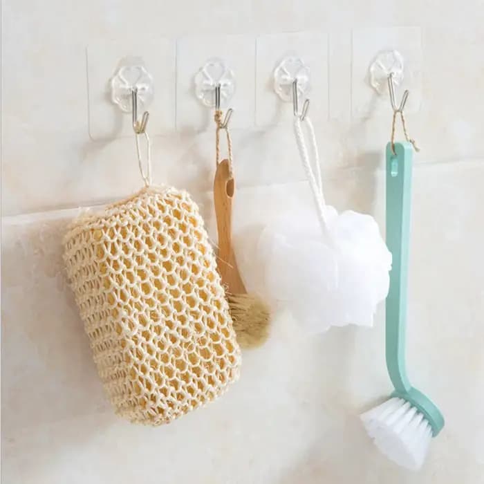 HOMIE – crochet mural amovible pour salle de bain et cuisine, avec ventouse forte, 6x6cm
