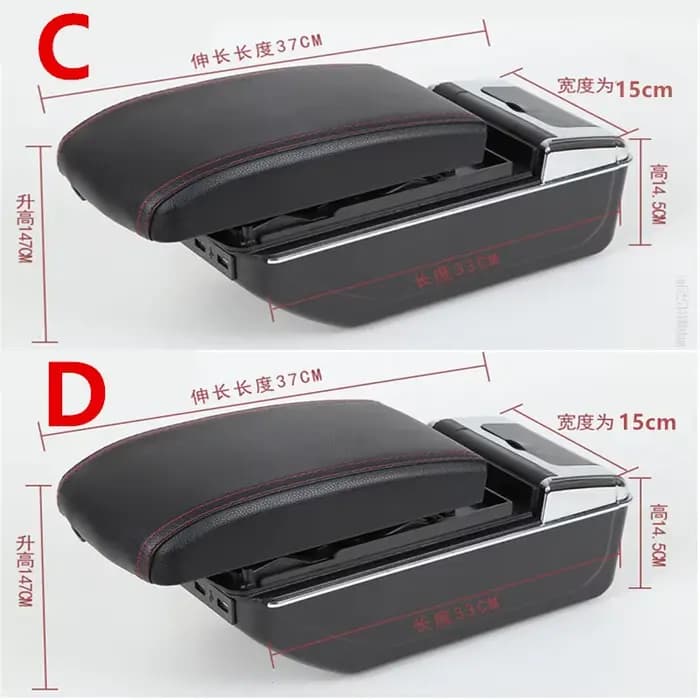 Boîte d'accoudoir pour dacia jogger, boîte de rangement centrale pour accoudoir de voiture, rénovation intérieure, chargement USB, accessoires de voiture