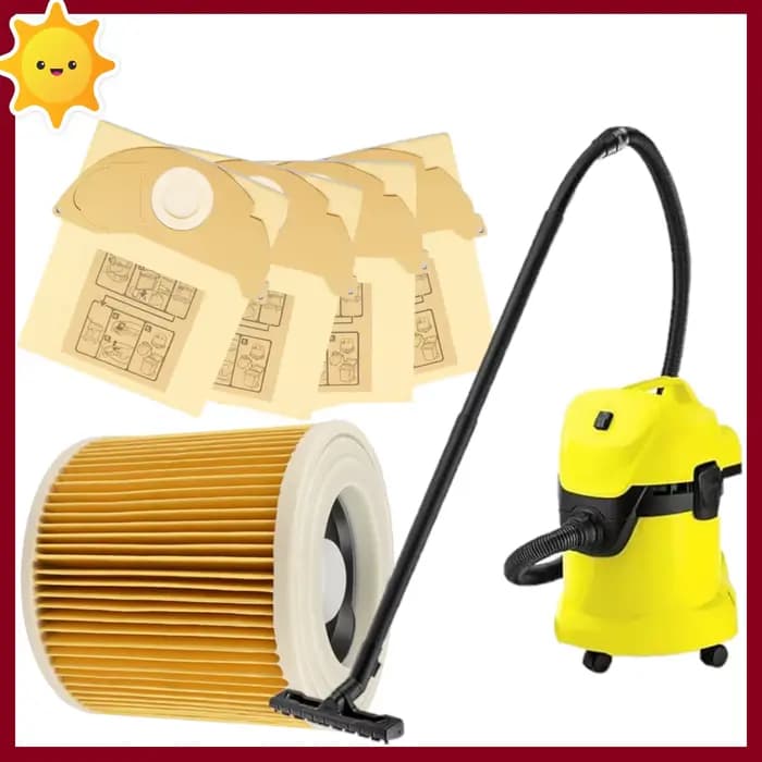 Sacs à poussière en papier pour aspirateur Karcher MV2 WD2 WD2200 WD2250 A2004 A2054 A2000 A2074 A2236 SE2001 SE5100 SE6100 6.904-322.0