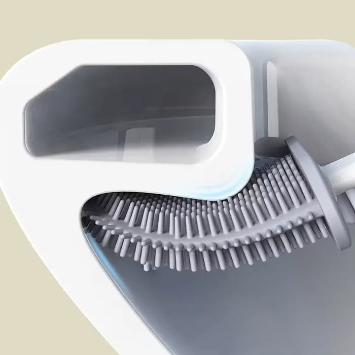 MINI brosse de toilette en Silicone anti-fuite d'eau avec Base Wc