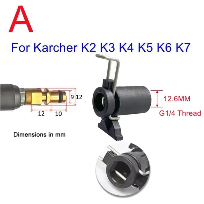 Convertisseur de tuyau de laveuse haute pression pour Karcher Bosch AR Black Decker Patriot Dawoo Nilfisk adaptateur