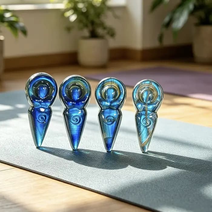 1 pièce, statue de déesse du yoga en labradorite naturelle sculptée, décoration d'intérieur, décoration de poche, cadeau en cristal, statue de guérison