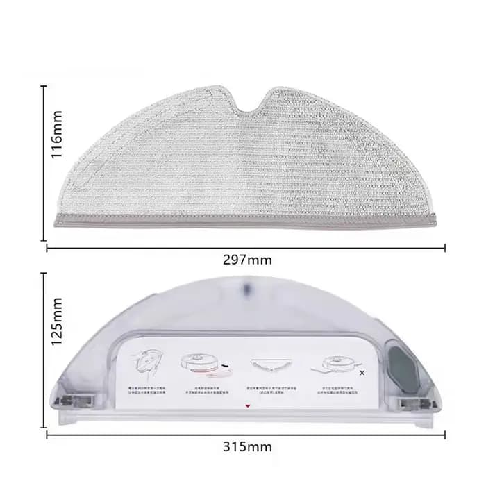 Réservoir d'eau en tissus de vadrouille Compatible avec les pièces d'aspirateur Xiaomi Roborock S6 Pure S5 S6 S51 S50 S52 S55 E25 E35 E4 E5