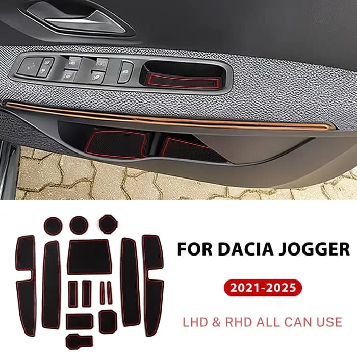 Tapis de rainure de porte de voiture pour Dacia Jogger hybride 2021 2022 2023 2024 2025, tapis de fente antidérapant, intérieur automobile, accessoires Dacia Jogger