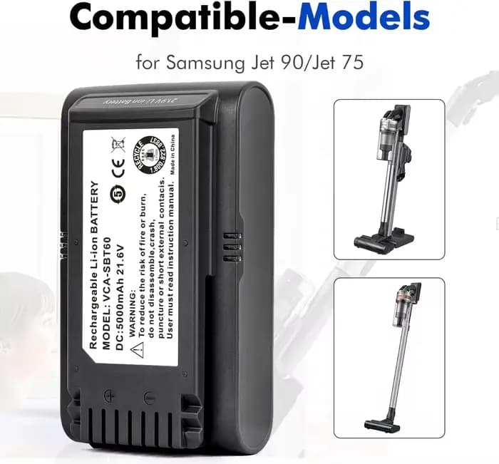 1-3 pièces 21.6V VCA-SBT90EB 4000mAh/5000mAh batterie d'aspirateur pour Samsung VCA-SBT90