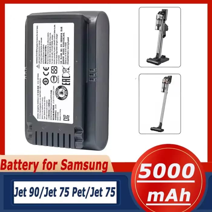 100% batterie de balayeuse originale VCA-SBT90 pour Samsung Vs9000 Jet90 Jet75 Jet90E