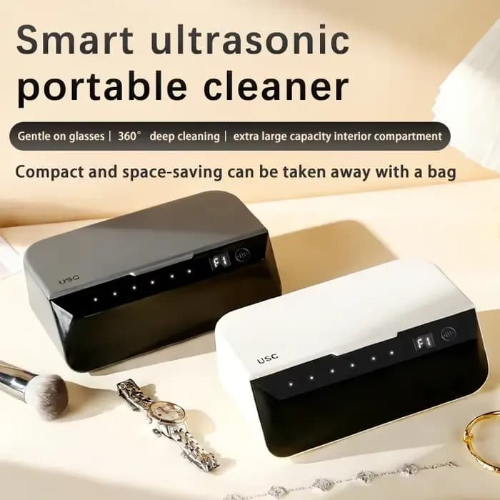 Nettoyeur à ultrasons 50000Hz 430ml entièrement automatique pour usage domestique, pour lunettes, appareils dentaires, lentilles de contact, bijoux