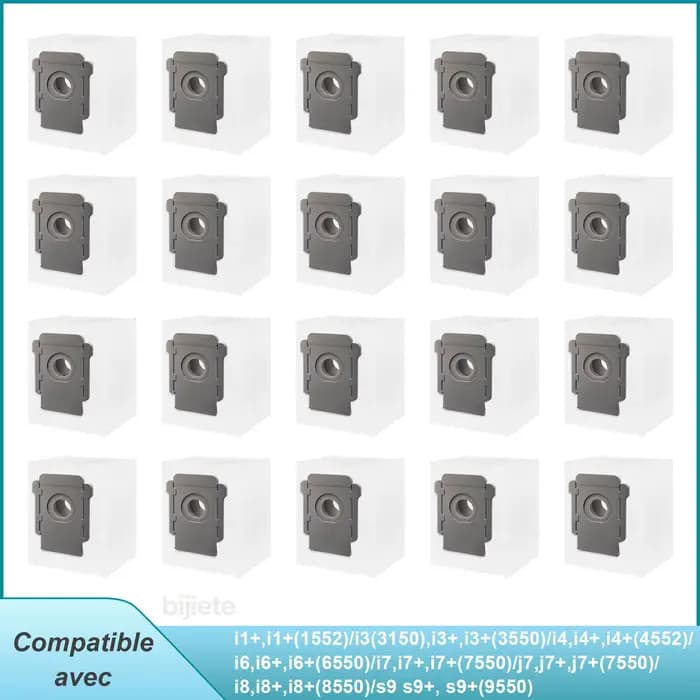 Sacs sous vide pour iRobot Roomba i s j 100 400 500 Series All Clean Base