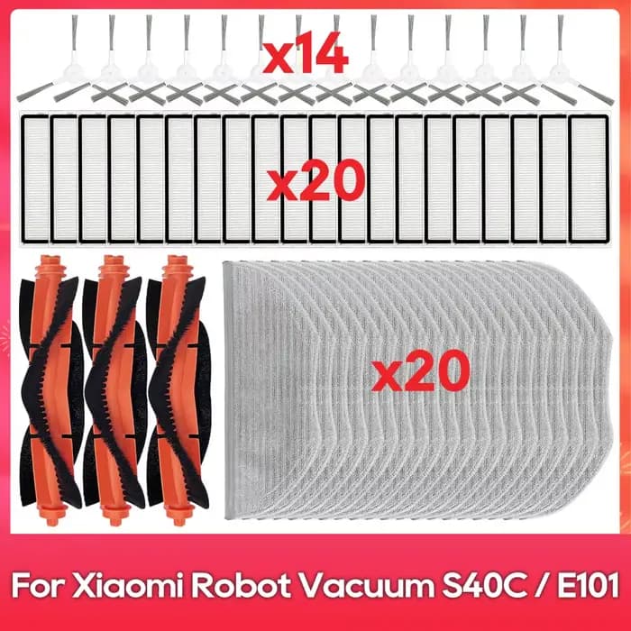 Compatible pour ( Xiaomi Robot Vacuum S40C / E101 ) Kit consommables aspirateur