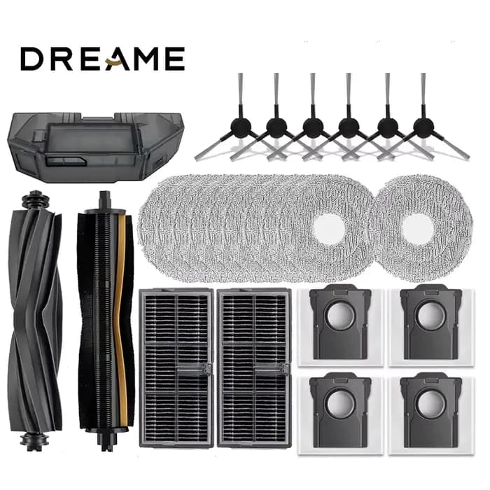 Accessoires pour aspirateur robot MOVA E30 Ultra : brosse latérale principale, chiffon de nettoyage, filtre Hepa, sac à poussière, pièces de rechange